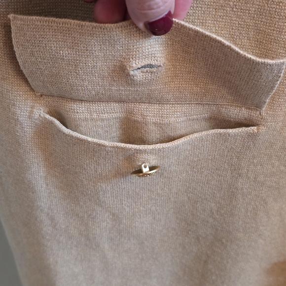 NWT J. Crew Long Giselle Sweater/Blazer, Gold Buttons, Sz M - Picture 6 of 10